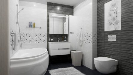 Интерьер черной ванной комнаты — 250+ (Фото) модных тенденций