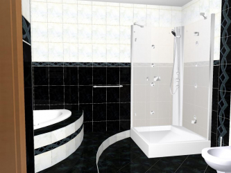 Интерьер черной ванной комнаты — 250+ (Фото) модных тенденций