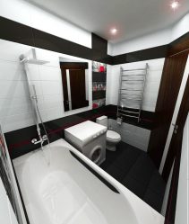 Интерьер черной ванной комнаты — 250+ (Фото) модных тенденций