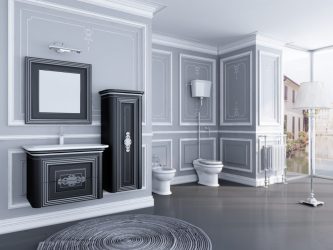 Интерьер черной ванной комнаты — 250+ (Фото) модных тенденций