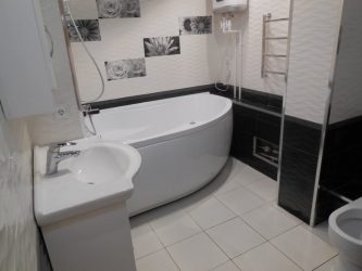 Интерьер черной ванной комнаты — 250+ (Фото) модных тенденций