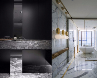 Интерьер черной ванной комнаты — 250+ (Фото) модных тенденций