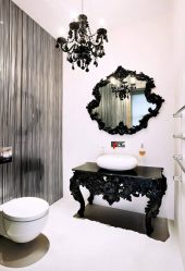 Интерьер черной ванной комнаты — 250+ (Фото) модных тенденций