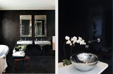 Интерьер черной ванной комнаты — 250+ (Фото) модных тенденций
