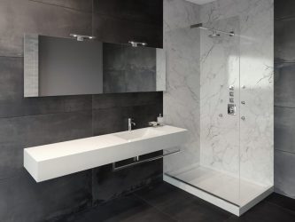 Интерьер черной ванной комнаты — 250+ (Фото) модных тенденций