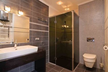 Интерьер черной ванной комнаты — 250+ (Фото) модных тенденций