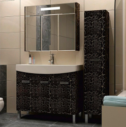 Интерьер черной ванной комнаты — 250+ (Фото) модных тенденций