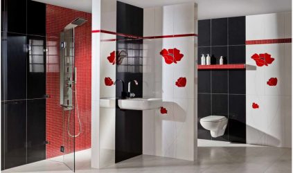 Интерьер черной ванной комнаты — 250+ (Фото) модных тенденций