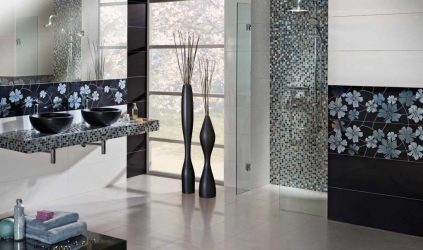 Интерьер черной ванной комнаты — 250+ (Фото) модных тенденций