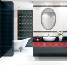 Интерьер черной ванной комнаты — 250+ (Фото) модных тенденций