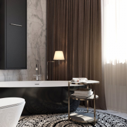 Интерьер черной ванной комнаты — 250+ (Фото) модных тенденций