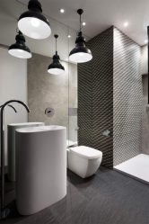 Интерьер черной ванной комнаты — 250+ (Фото) модных тенденций