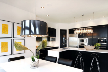 Стильность, Комфорт и Красота (170+ Фото): интерьер в черно-белых тонах (гостиной, спальни, кухни)