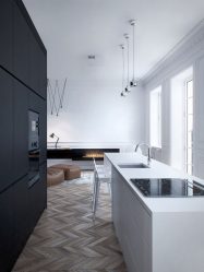 Стильность, Комфорт и Красота (170+ Фото): интерьер в черно-белых тонах (гостиной, спальни, кухни)