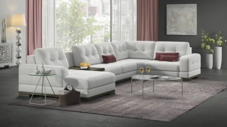 Диван с оттоманкой в интерьере: решим проблему с выбором. Уютное размещение прямых и угловых вариантов (100+Фото)