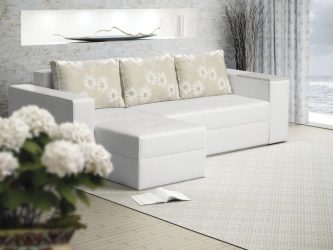 Диван с оттоманкой в интерьере: решим проблему с выбором. Уютное размещение прямых и угловых вариантов (100+Фото)