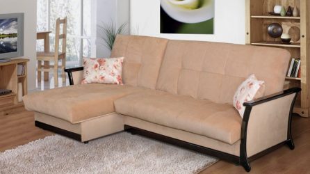 Диван с оттоманкой в интерьере: решим проблему с выбором. Уютное размещение прямых и угловых вариантов (100+Фото)