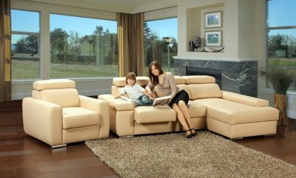 Диван с оттоманкой в интерьере: решим проблему с выбором. Уютное размещение прямых и угловых вариантов (100+Фото)