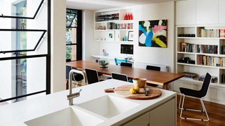 Современный дизайн маленькой кухни гостиной в частном доме. Новинки 2019-2020 года + 130 ФОТО