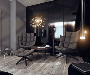 Дизайн в темных тонах: Мрачно или Уютно? (235+Фото) Необычно стильный и модный интерьер (спальня, гостиная, кухня, ванная)