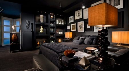 Дизайн в темных тонах: Мрачно или Уютно? (235+Фото) Необычно стильный и модный интерьер (спальня, гостиная, кухня, ванная)