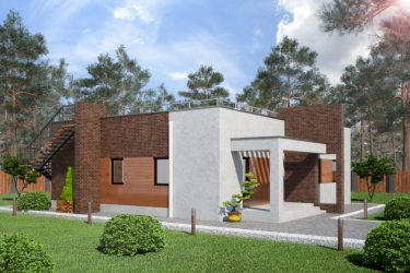 Проекты домов с плоской крышей – простые технологии постройки (одноэтажные, двухэтажные, деревянные, небольшие). Современные тенденции хай-тека и минимализма (175+Фото)