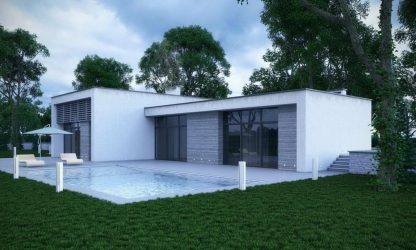 Проекты домов с плоской крышей – простые технологии постройки (одноэтажные, двухэтажные, деревянные, небольшие). Современные тенденции хай-тека и минимализма (175+Фото)