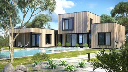 Проекты домов с плоской крышей – простые технологии постройки (одноэтажные, двухэтажные, деревянные, небольшие). Современные тенденции хай-тека и минимализма (175+Фото)