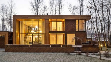 Проекты домов с плоской крышей – простые технологии постройки (одноэтажные, двухэтажные, деревянные, небольшие). Современные тенденции хай-тека и минимализма (175+Фото)