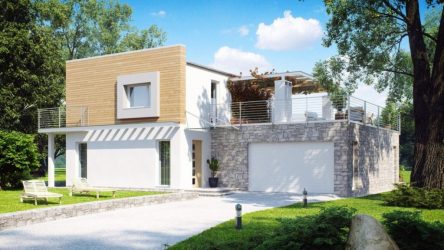 Проекты домов с плоской крышей – простые технологии постройки (одноэтажные, двухэтажные, деревянные, небольшие). Современные тенденции хай-тека и минимализма (175+Фото)