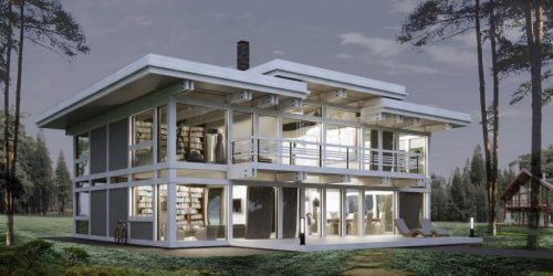 Проекты домов с плоской крышей – простые технологии постройки (одноэтажные, двухэтажные, деревянные, небольшие). Современные тенденции хай-тека и минимализма (175+Фото)