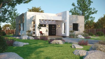 Проекты домов с плоской крышей – простые технологии постройки (одноэтажные, двухэтажные, деревянные, небольшие). Современные тенденции хай-тека и минимализма (175+Фото)