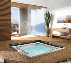 Особенности дизайна ванны с джакузи в интерьере дома и квартиры (120+Фото). Доступная роскошь с пользой для здоровья. Что нужно знать?