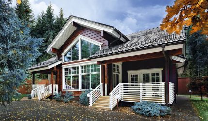 Проекты Финских домов из клееного бруса: Чем хороши и как оформить? (180+ Фото)