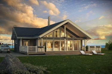 Проекты Финских домов из клееного бруса: Чем хороши и как оформить? (180+ Фото)