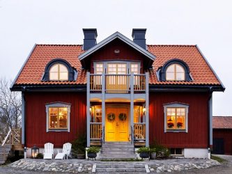 Проекты Финских домов из клееного бруса: Чем хороши и как оформить? (180+ Фото)