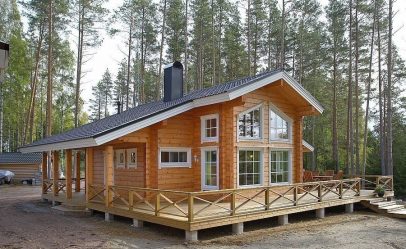 Проекты Финских домов из клееного бруса: Чем хороши и как оформить? (180+ Фото)