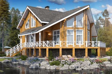 Проекты Финских домов из клееного бруса: Чем хороши и как оформить? (180+ Фото)