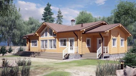 Проекты Финских домов из клееного бруса: Чем хороши и как оформить? (180+ Фото)