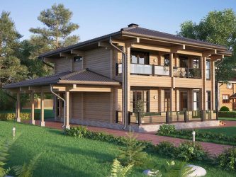 Проекты Финских домов из клееного бруса: Чем хороши и как оформить? (180+ Фото)