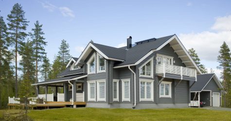 Проекты Финских домов из клееного бруса: Чем хороши и как оформить? (180+ Фото)