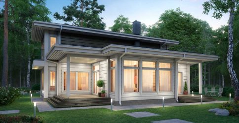 Проекты Финских домов из клееного бруса: Чем хороши и как оформить? (180+ Фото)