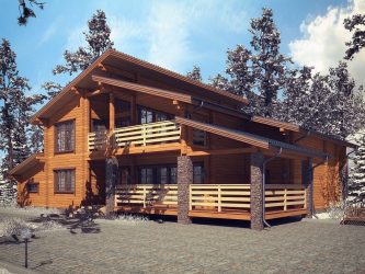 Проекты Финских домов из клееного бруса: Чем хороши и как оформить? (180+ Фото)