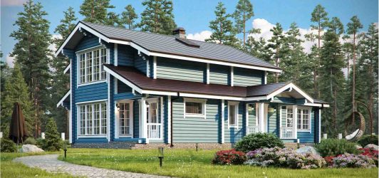 Проекты Финских домов из клееного бруса: Чем хороши и как оформить? (180+ Фото)