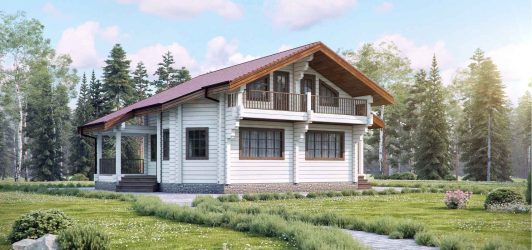 Проекты Финских домов из клееного бруса: Чем хороши и как оформить? (180+ Фото)