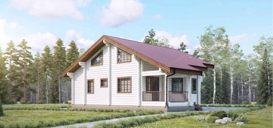 Проекты Финских домов из клееного бруса: Чем хороши и как оформить? (180+ Фото)