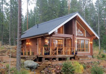 Проекты Финских домов из клееного бруса: Чем хороши и как оформить? (180+ Фото)