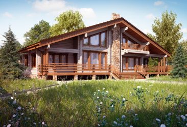 Проекты Финских домов из клееного бруса: Чем хороши и как оформить? (180+ Фото)