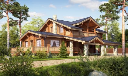 Проекты Финских домов из клееного бруса: Чем хороши и как оформить? (180+ Фото)