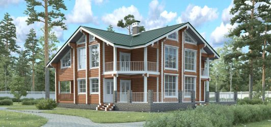 Проекты Финских домов из клееного бруса: Чем хороши и как оформить? (180+ Фото)